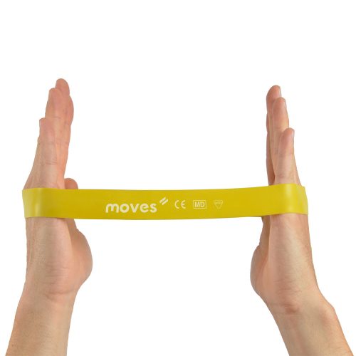 Posilňovacia gumička Moves Loop | slabá - žltá | 30 x 2,5 cm