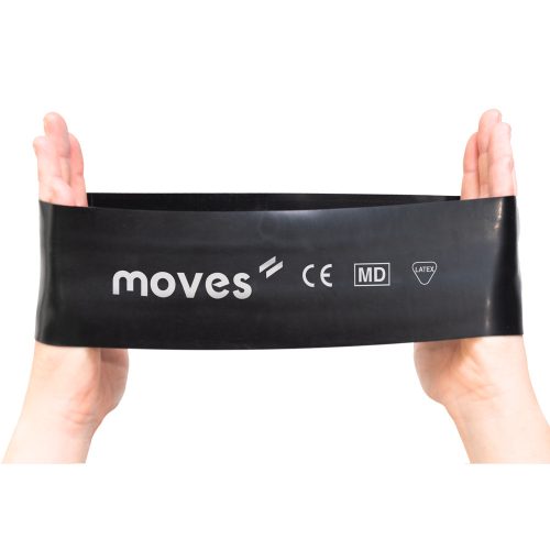 Moves Wide Loop široká posilňovacia gumička slučka | špeciálna posilňovač - čierna | 30 x 7,5 cm