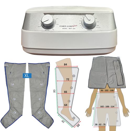 Power Q-1000 Plus sada – pár návlekov na nohy XL a návleky na trup (šortky)
