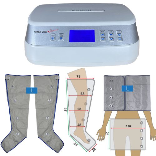 Power Q-1000 Premium sada – pár L manžiet na nohy a L pásová manžeta