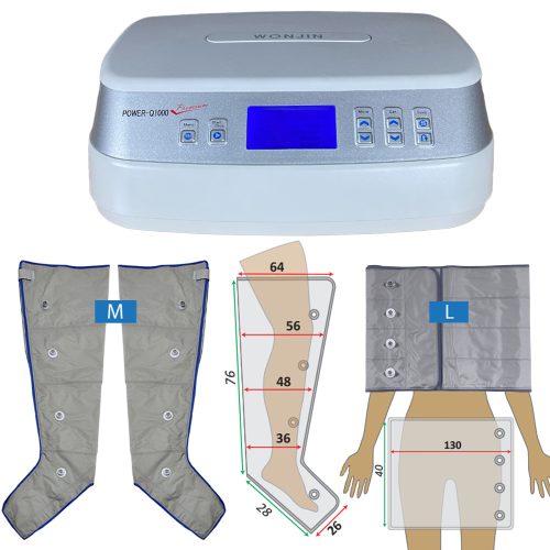 Power Q-1000 Premium sada – nožné manžety veľkosti M a pásová manžeta veľkosti L
