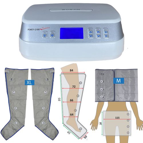 Power Q-1000 Premium sada – pár XL manžiet pre nohy a M manžeta na pás