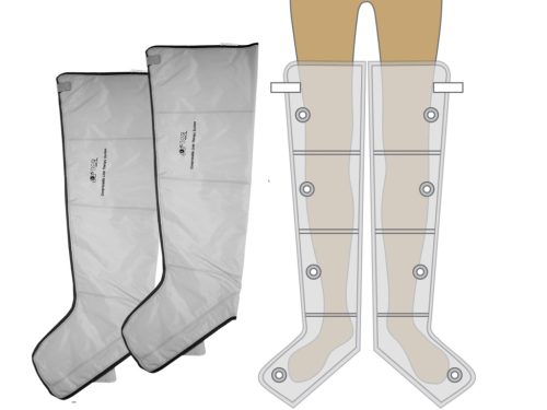 Pár lýtkových manžiet L veľkosť 4-komorové PQ-2200